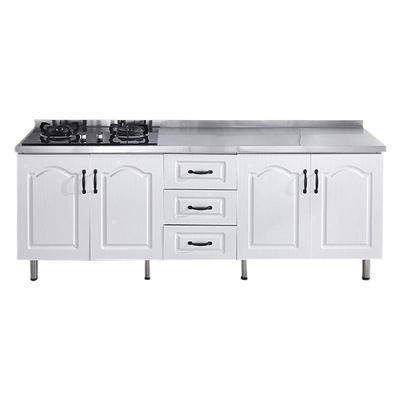 PCK厨房边橱柜组合灶台柜简易厨柜储房物柜子不锈钢柜橱柜柜餐柜