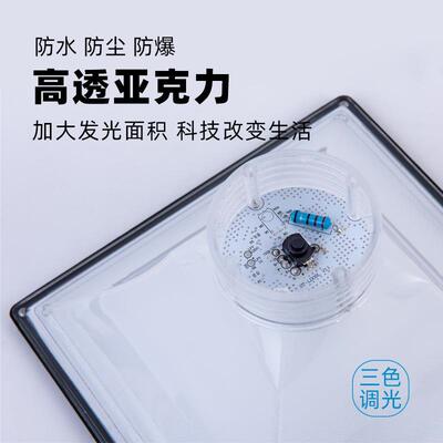 电5724商园阳能庭院7W调光圆形简太约柱子灯公别墅灯景观灯