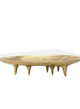 轻奢现代不规则金色果JOR处盘店几样板间酒售楼家居茶软装饰工艺