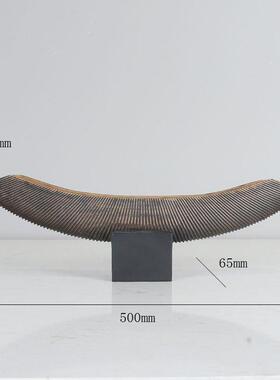 新中XP-1907长条型造景花器船摆件样板房售楼处客厅玄关别墅式现