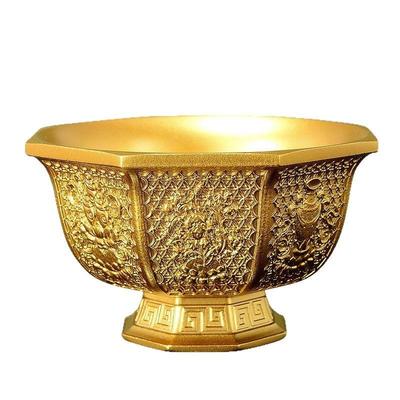 镀金八吉水铜雕供碗圣杯净水碗佛前供水水杯祥家用摆3332件佛堂供