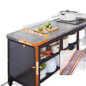 地对开门岩板房置物2mYrkhC8架落多功能收厨纳波橱柜微炉