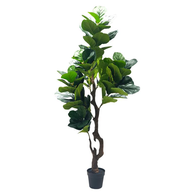 仿真树植物新款琴叶榕绿植盆栽客厅室内假盆景落地摆件可拆装
