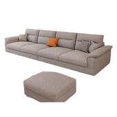 可拆S 856182洗麻布艺沙发厅小户贵妃家用北客欧轻奢直排现代简型