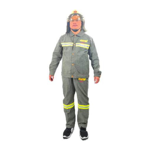卡司顿绿色芳纶阻燃隔热服套装玻璃钢铁厂冶炼炉前作业
