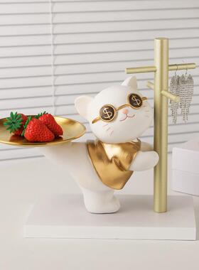 仓儿M-2280招财猫树脂工艺品收纳礼物直家居摆件工厂销清玄关童房