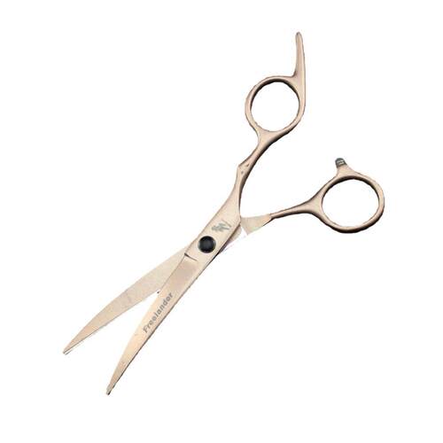 6.0金色神行者不锈寸钢亮光4把装宠物美容直剪弯剪剪套装