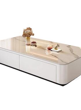 玻现璃茶几电视组合厅家用客小户GYP型简柜约代轻奢风落地茶几带