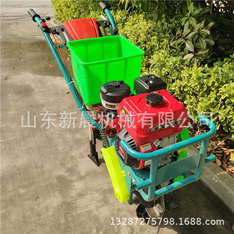 双行大豆播种机 小块地玉米施肥机独轮链轨耘播机