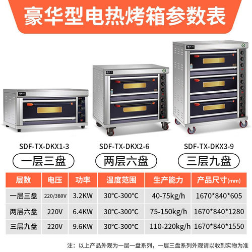 史蒂芬烤箱商用大容量大型烘焙电烤箱精准控温烤炉SDF-TX-DKX1-3