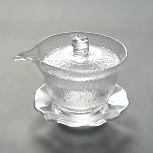 加厚透明泡茶壶手工大号日式 玻璃盖碗茶杯功夫茶具套装 高硼硅家用