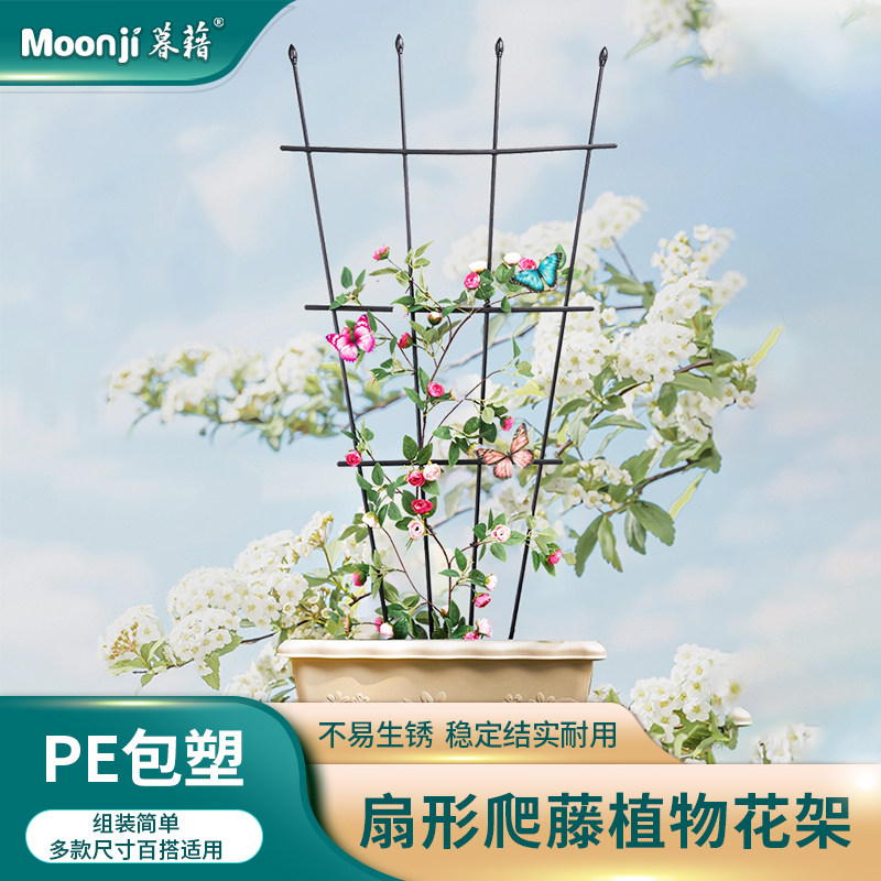 扇形爬藤架花架园艺爬藤支架花盆阳台花支架置物支撑杆花园花架子
