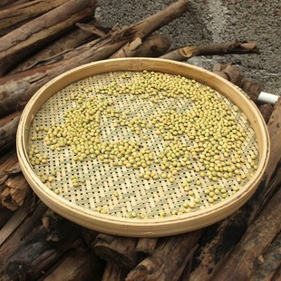 手工竹编竹制品家用圆簸箕 饰 无孔有孔竹筛子 竹匾晾晒漏筛绘画装