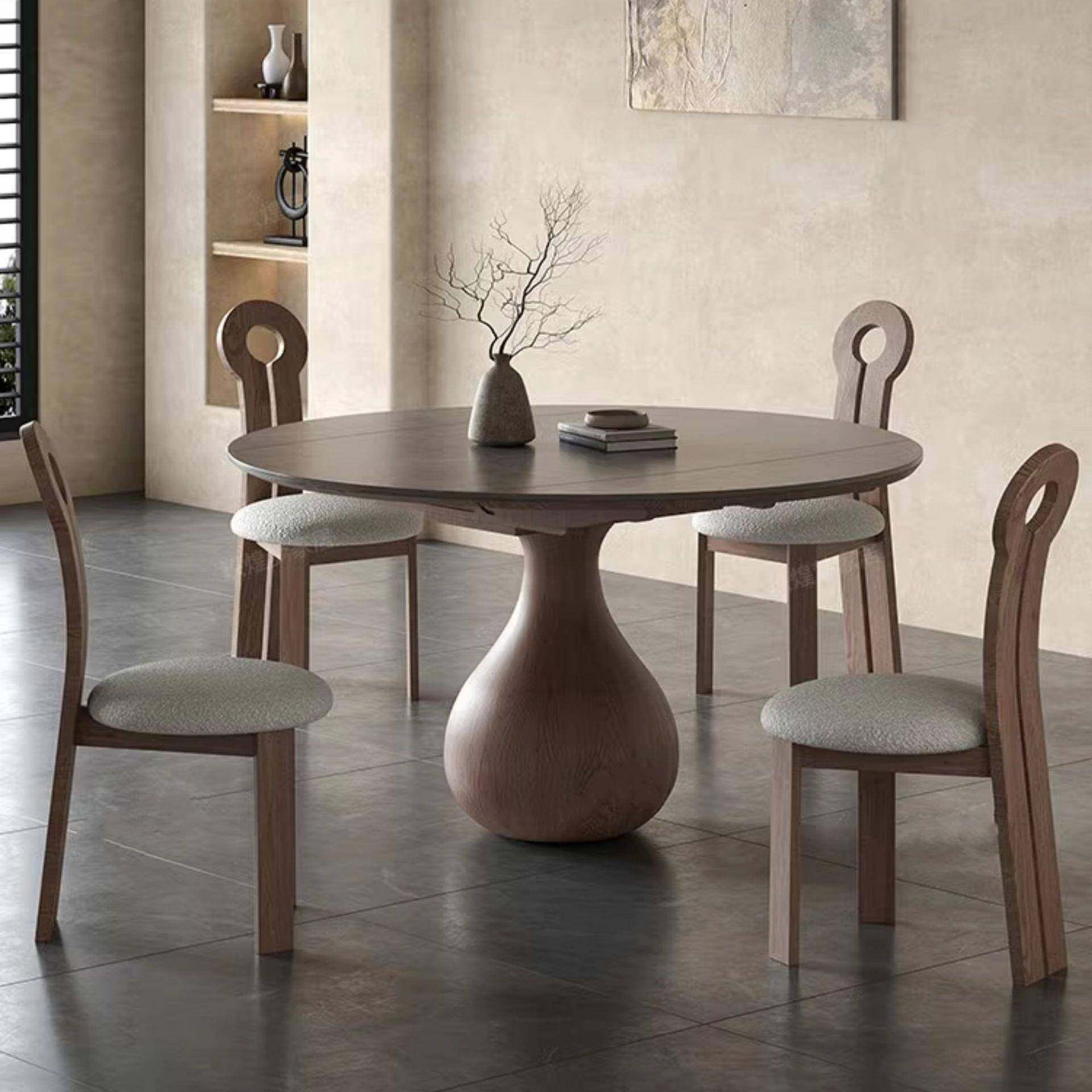 实木可伸缩岩板圆形餐桌椅组合中古现代简约小户型拉伸吃饭桌子,畜牧/养殖物资,畜牧/养殖器械,淘宝优惠券,粉丝福利购,淘宝优惠卷