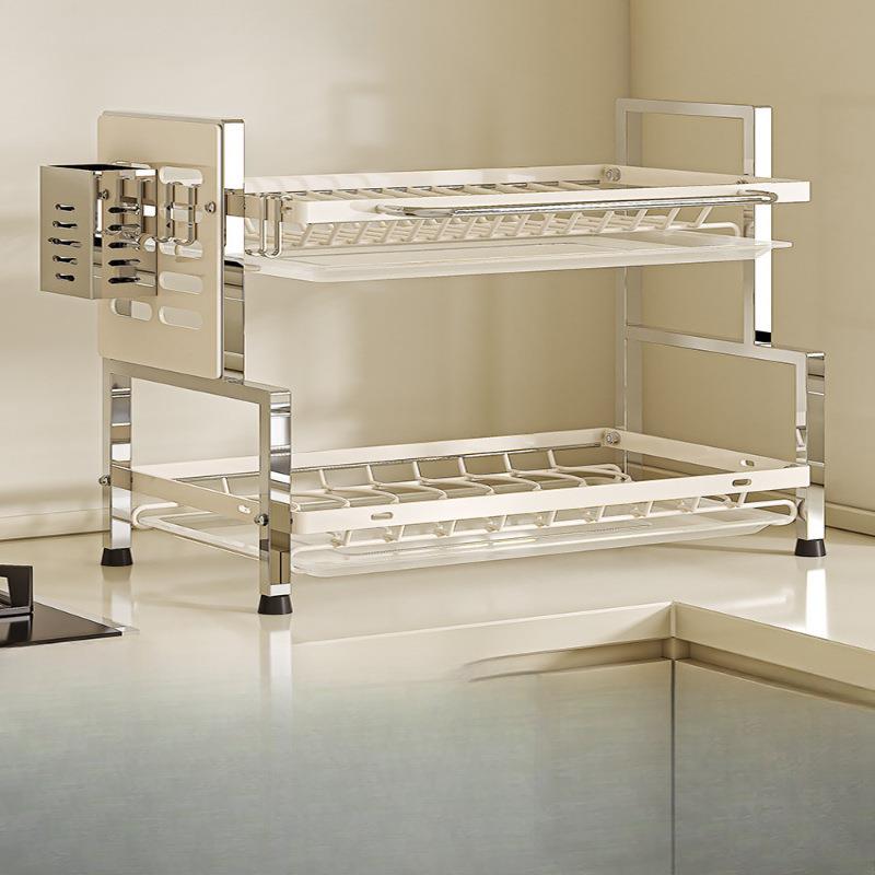 304不锈钢碗架厨房置物架家用多功能放碗筷碗盘沥水架碗碟收纳架