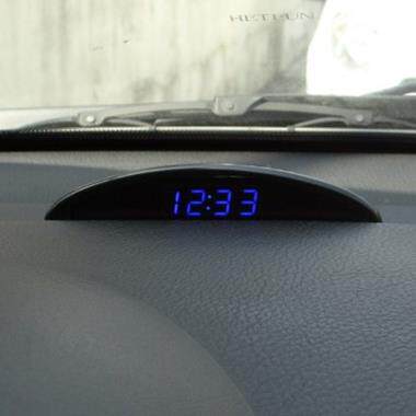 新款原车级车载电子钟表汽车电子时钟夜光车内温度器电压计