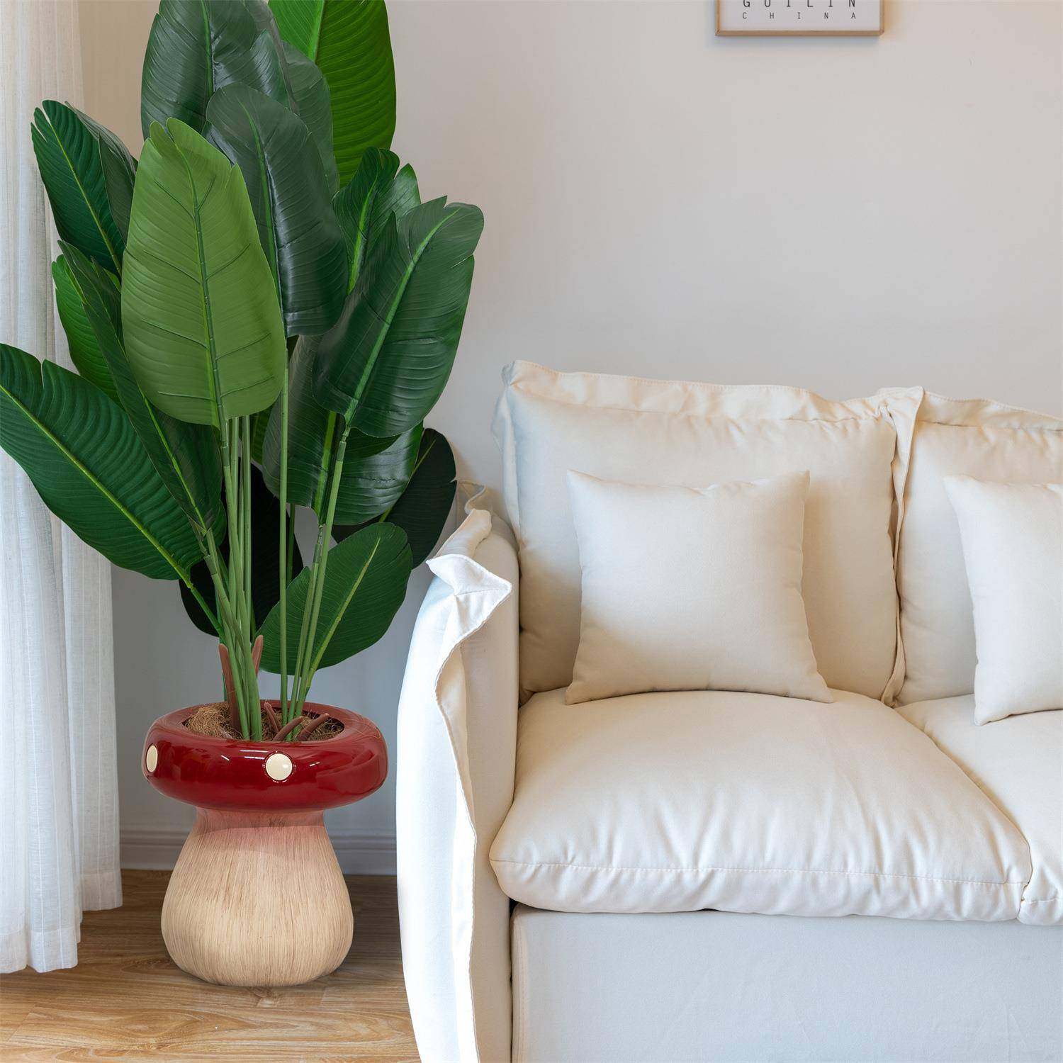 客厅落地花瓶摆件电视柜旁边盆栽家居装饰品仿真绿植创意风格花盆,纺织面料/辅料/配套,纺织机械配件,淘宝优惠券,粉丝福利购,淘宝优惠卷