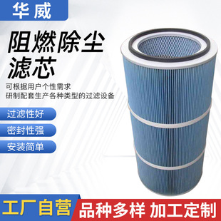 除尘滤芯厂家批发空气净化器过滤材料防静电阻燃滤筒耐高温