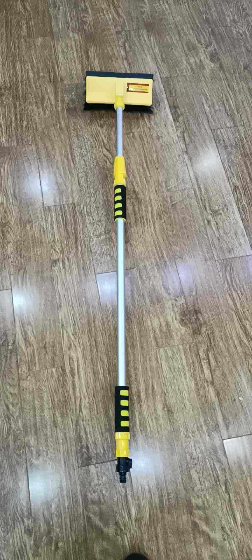 汽车洗车神器伸缩拖把带刮水条通水刷清洁工具 掌柜推荐 镇店之宝