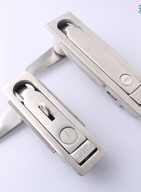 户外配电箱配电柜门锁MS712电气柜锁具MS713不锈钢平面锁带挂鼻锁