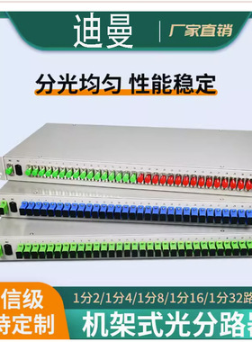 机架式光分路器1分2/1分4/1分8/1分16/1分32FC/SC/UPC标准19英寸