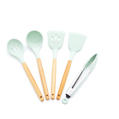 寒铁 木柄硅胶厨具五件套 IRON-0207