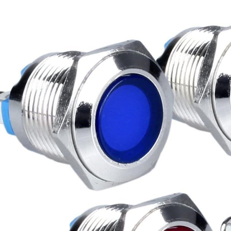 DMWD 5 件 16mm 12V-24V 15mA 节能 LED 指示灯防水 IP67 金属信