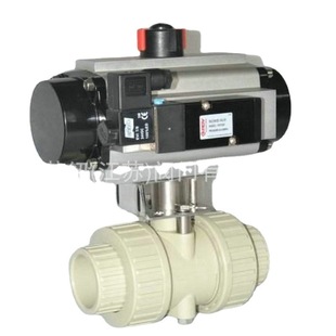 Q621F-10S双由令气动球阀,Q621F塑料UPVC气动球阀