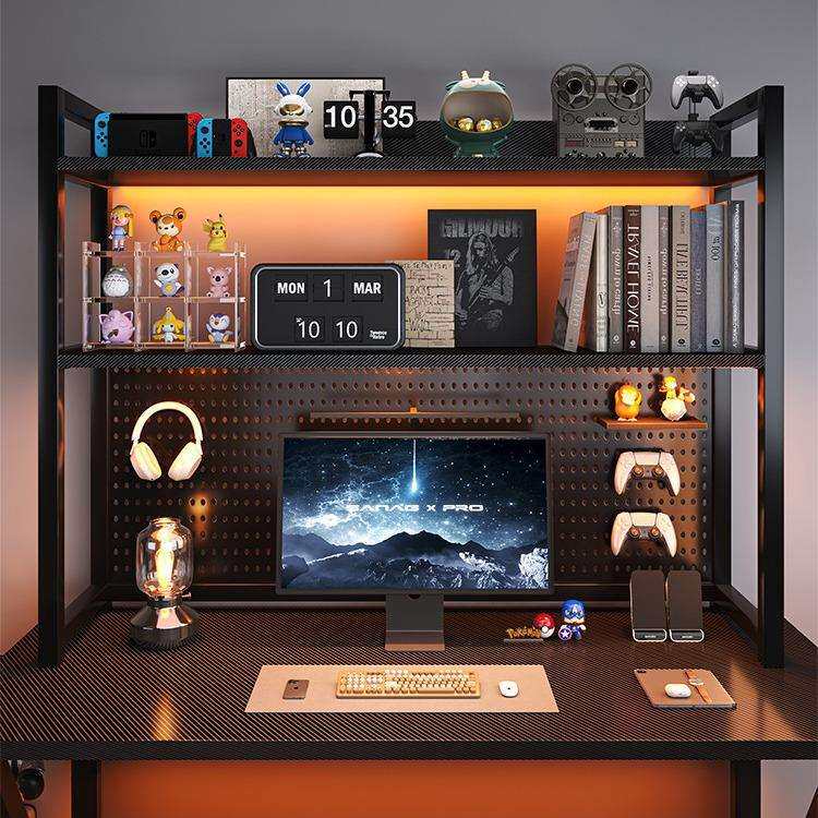 办公室桌面多层整理架小架子简易书架小型铁艺置物架书桌上收纳架