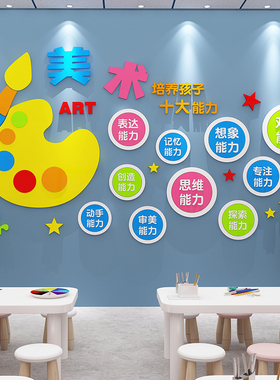 速发托术教室墙面装饰布置艺术培幼机构训儿园美管班画室环创文化
