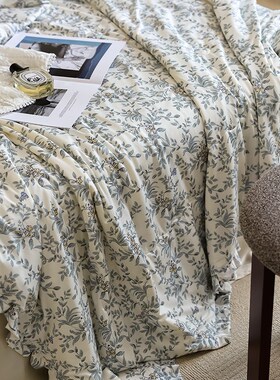 速发韩式风高克重凉感夏被小清洗季夏双人大豆空调被可机新薄被芯