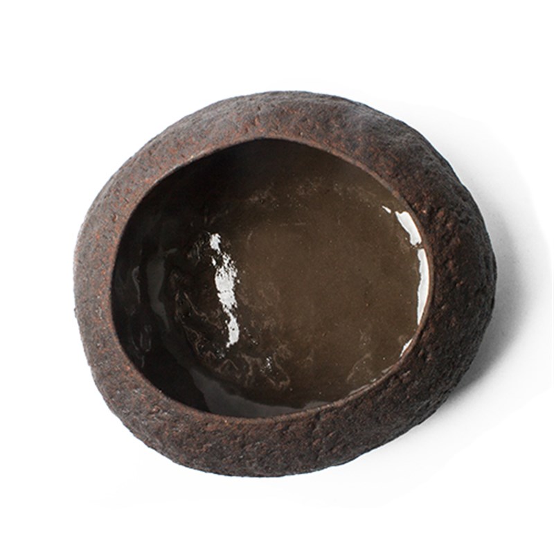 纯手工粗陶花盆复古陶瓷花器茶席摆件水盂水培土培多肉铜钱草怀旧