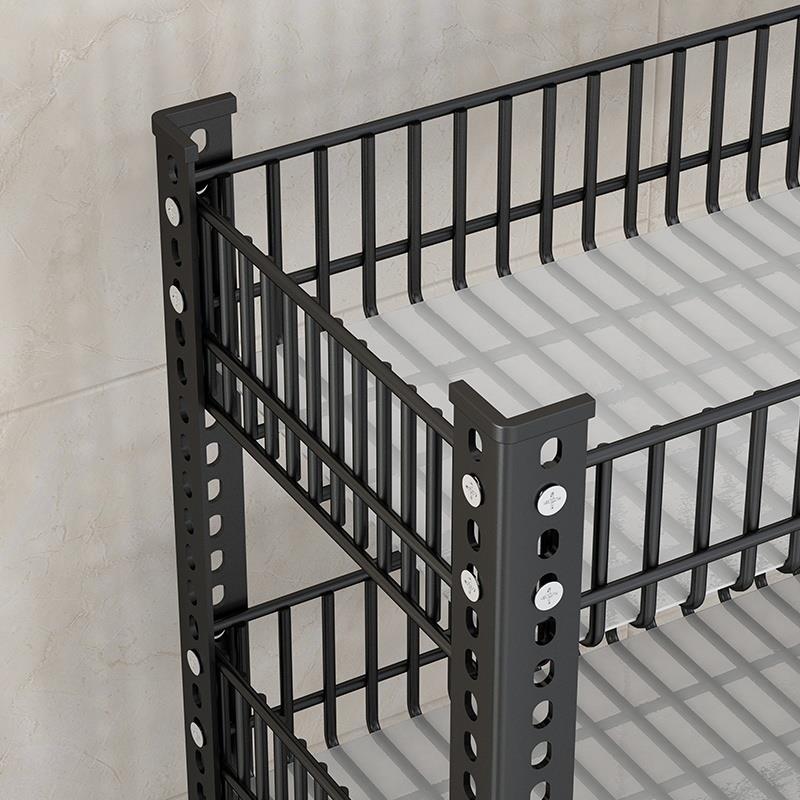 家用货架置物架收纳网架落地可移动厨房阳台客厅零食架超市展示架