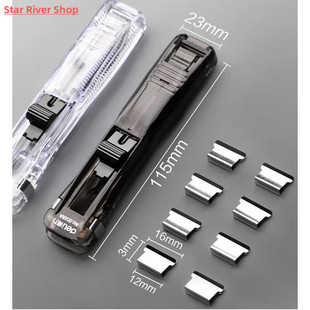 New Push Clip Stapler Staple Remover Binder Push Clamp Tape