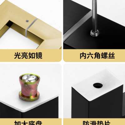 玻璃大门把手玫瑰金黑钛合金木门拉手拉丝黑白色灰色玻璃门把手拉