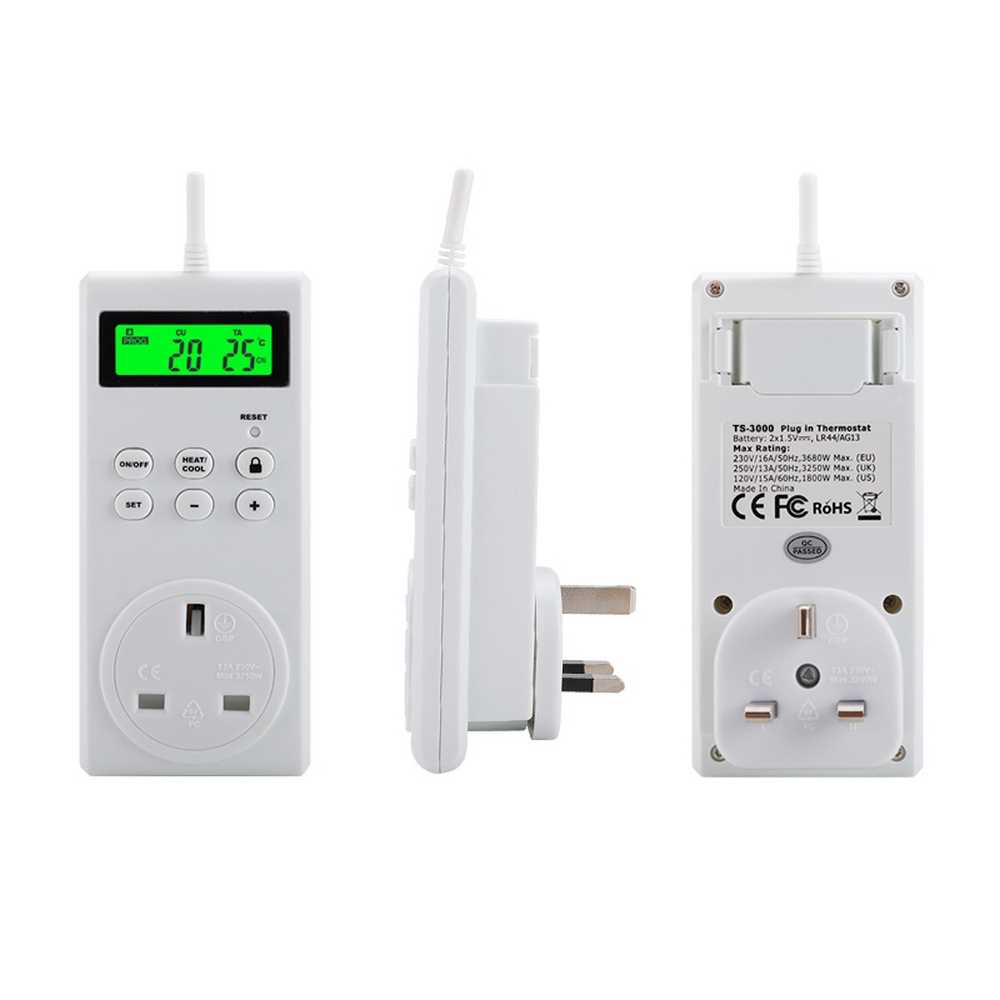 Digital Temperature Controller Outlet Intelligent Backlit
