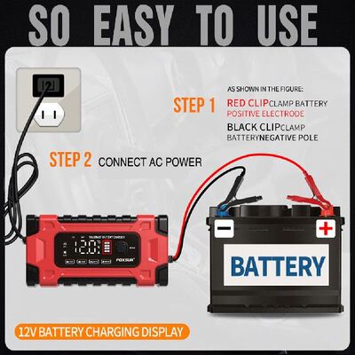 12V 10A Car Battery Charger Fast Charging Intelligent