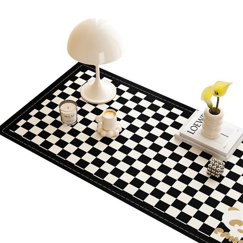 书桌垫防水防油桌布皮革学生写字保护桌面垫办公长方形奶油风桌垫