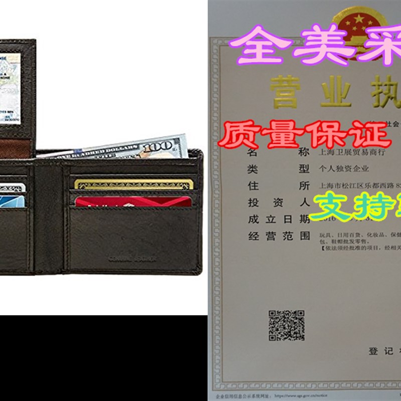 Bifold Leather Wallets For Men - RFID Blocking Mens Wallet