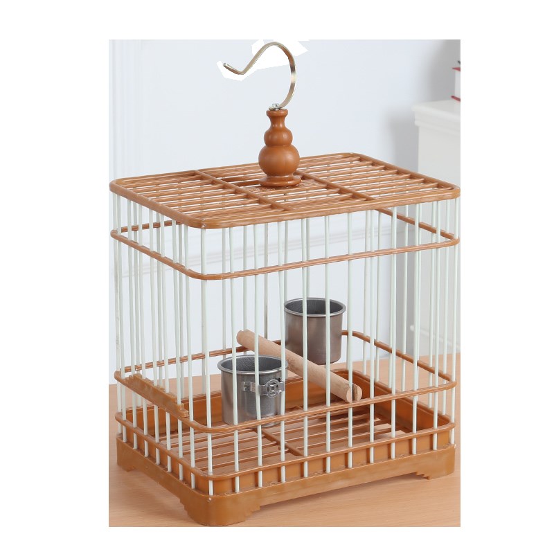塑料笼塑钢鸟笼亮笼玻璃纤维洗澡笼方笼不怕虫蜡嘴铜嘴笼