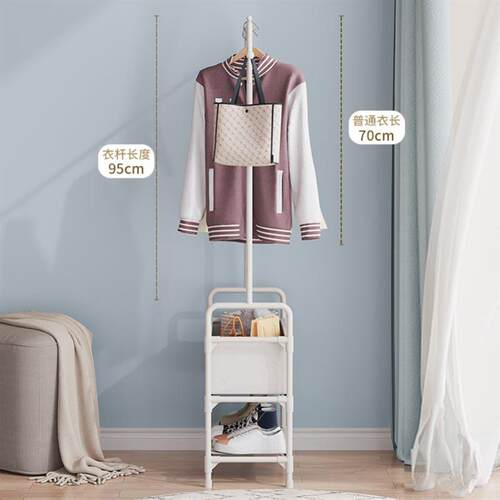 Simple clothes hangesr coat storage rack shoe shelf stool