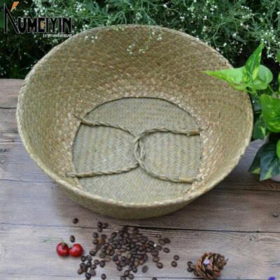 Rattan Folding Basket Seaweed Wicker Baskets RDirty Laundry