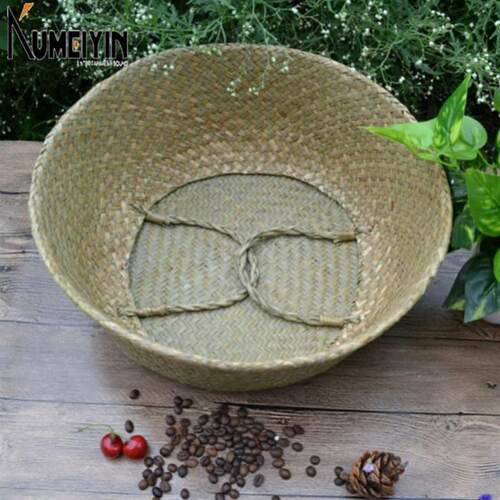 Rattan Folding Basket Seaweed Wicker Baskets RDirty Laundry