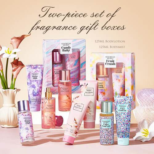 125ml+125ml维m多利亚香水喷雾身体乳霜套装body mist cream set