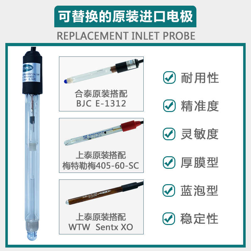 在线ph探头上泰350上泰3110电极合泰PH计D6611探头玻璃电极PH探头