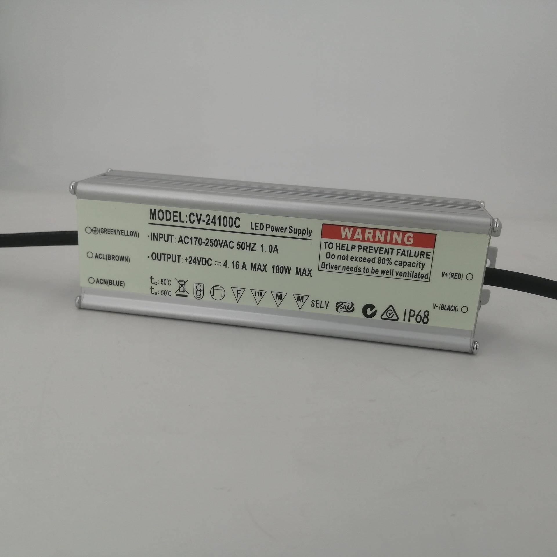 4100W户外防水电MDW源灯串模组灯灌条灯带12V2V胶防水防雨开关电