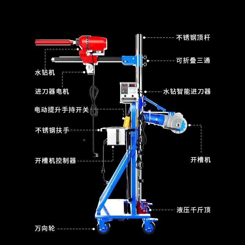打机水电钻架子洞全自开打孔机定工固程钻机伸动缩KIG深水水钻机