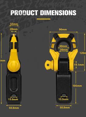 BUNK配ERTI拖NDUST2英KYO寸4.5方口拖车臂车连接器/4U型卸扣