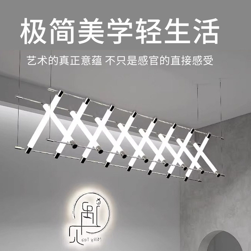 轻奢创意长条餐厅吧台吊灯