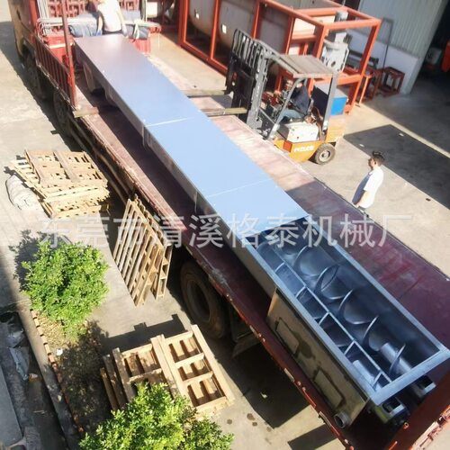 东莞无轴螺旋输送机 淤泥、餐厨垃圾处理设备 干湿分离现场安装